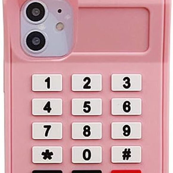 Funny Phone Case, Pink, Retro Cellphone, iPhone 14 - Picture 1 of 3